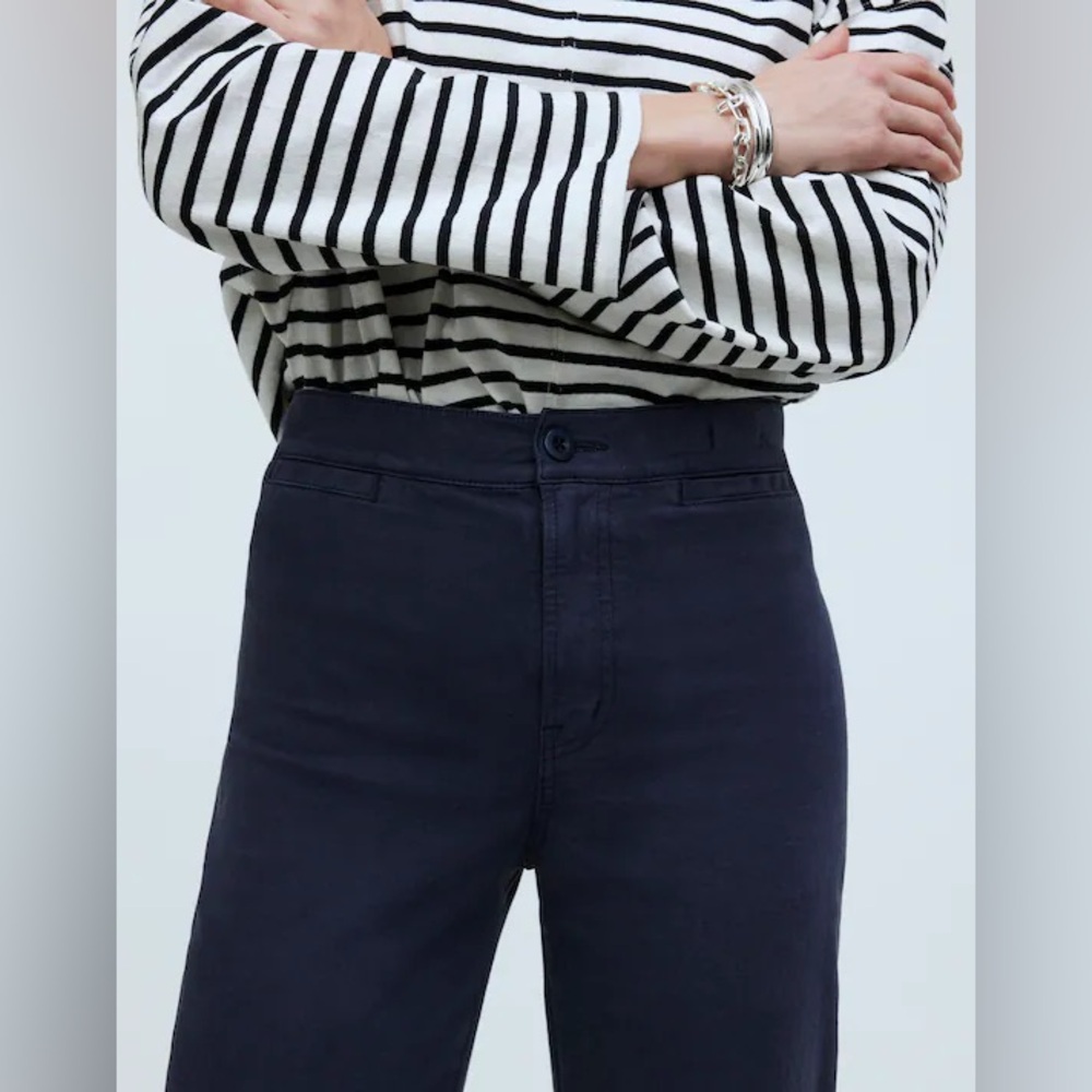 Madewell Emmett Wide Leg Crop Pant - Picture 2 of 9